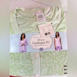 Midnight by Carole Hochman Floral Green Pajama Set